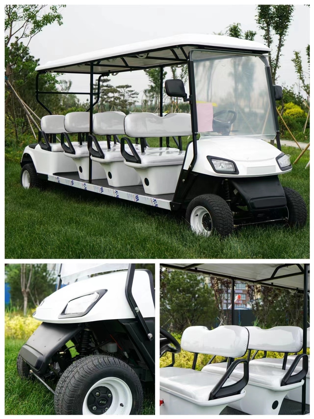 2/4/6/8 Seaters UTV Electric Golf Cart Club Car For Sale Sightseeing Trolley  2023 New Manufactory Utility Vehicle