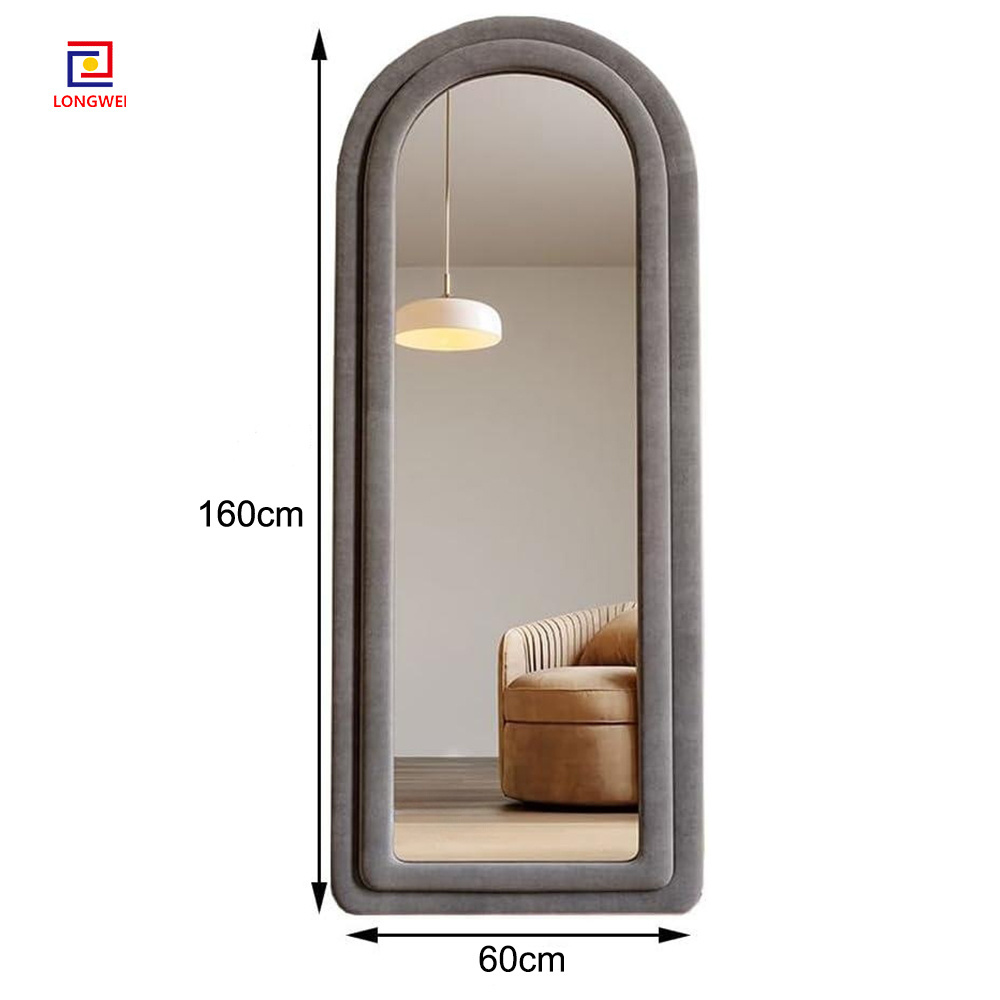 Modern Strong durable wavy full length mirror fashion flannel standing mirror or Leaning wall for bedroom espejo spiegel miroir