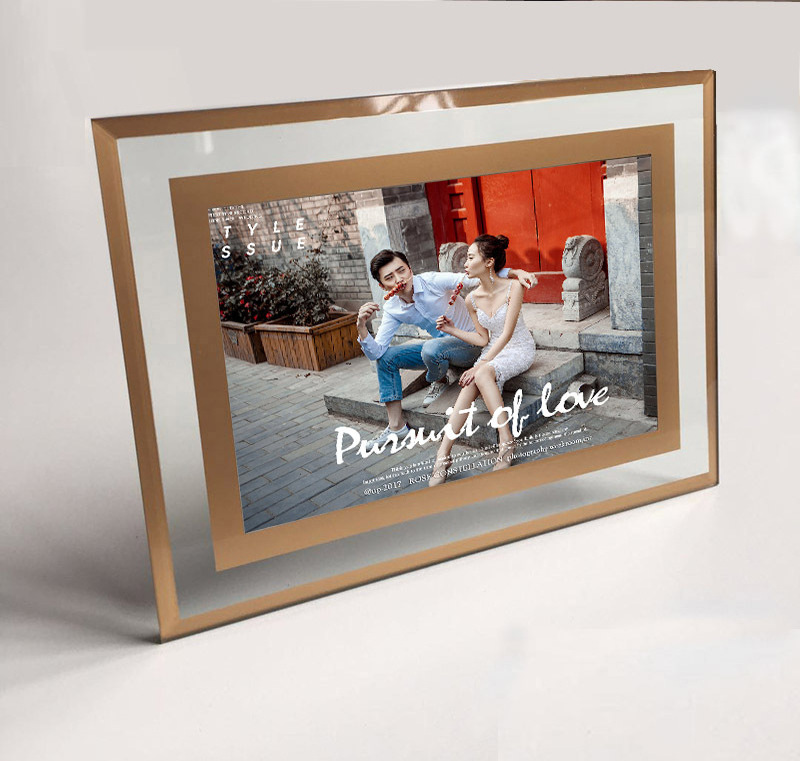 6 inch glass photo frame for home decoration