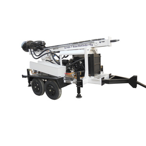 200m hydraulic trailer mounted portable water well drilling rig SLY400-T for sale