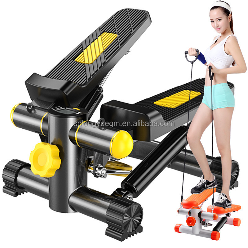 Popular Gym Exercise Machine Mini Stair Stepper With Resistance Band Multifunction Twist Fitness Exercise Stepper