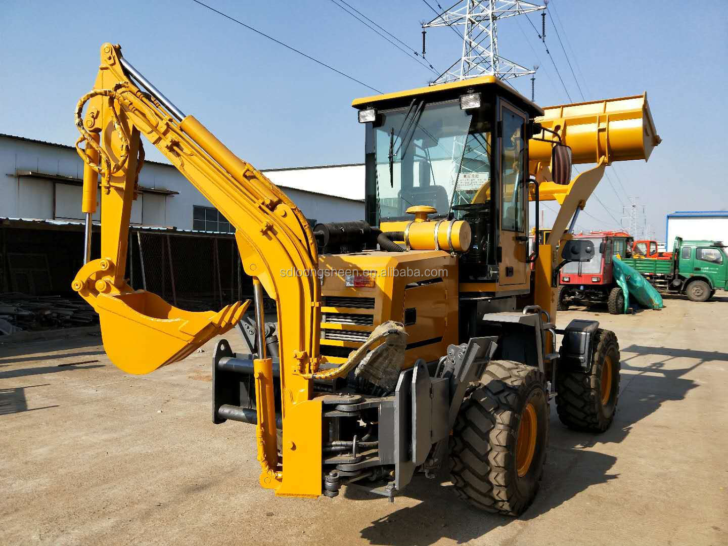 Manufacturer TLB machine 4x4 Back hoe Loader Retroexcavadora China Wheel  Backhoe Loader