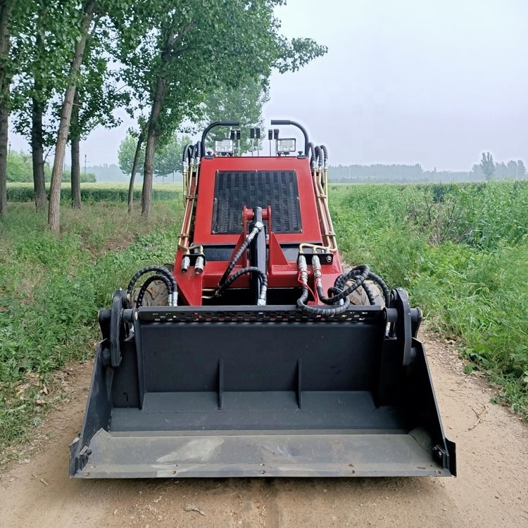 Walk behind mini skidsteer loader  skid steer loader with snow plow attachments for sale