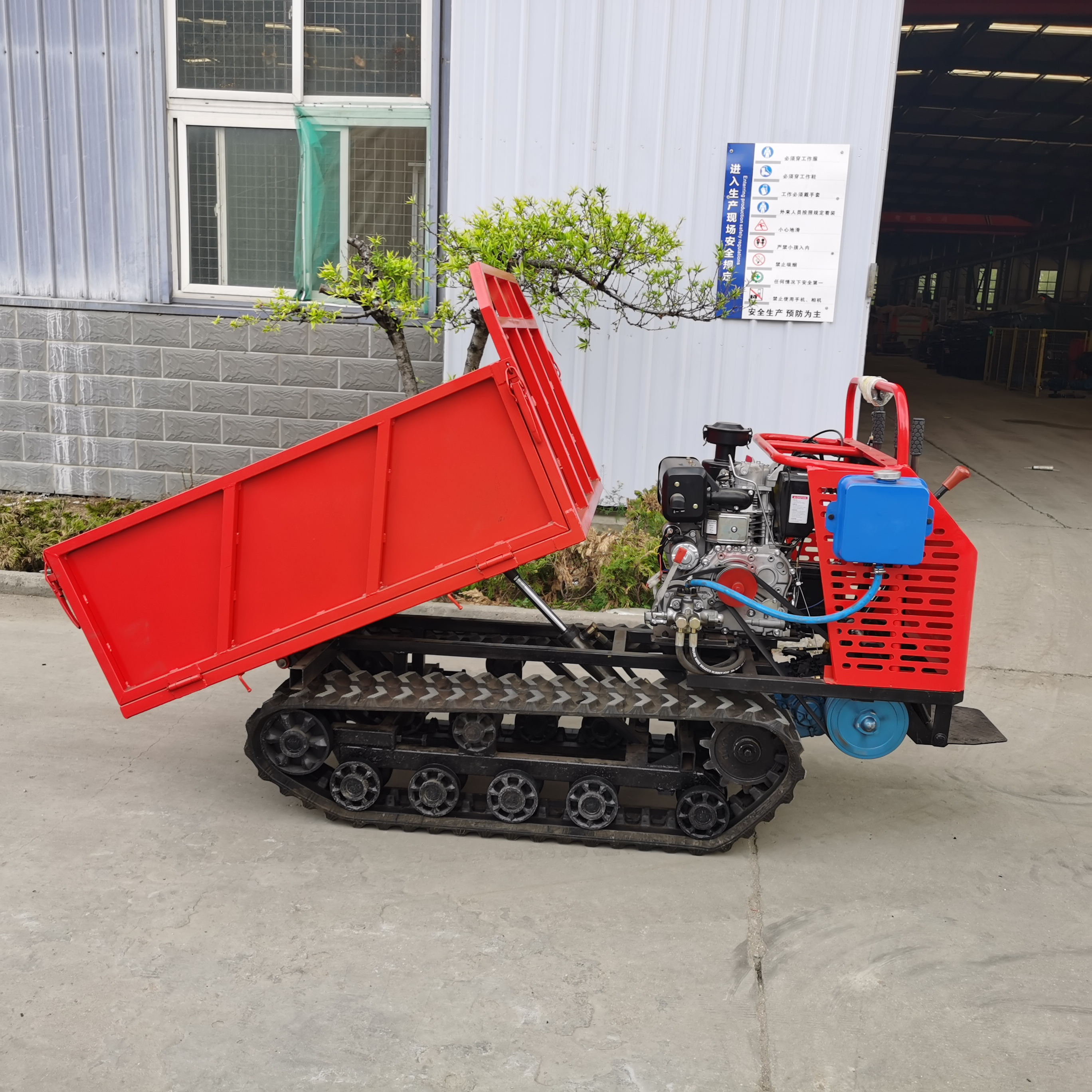 500 kg wheeled trolley Mini dump truck with mini field dump truck Mini Transporter Crawler transporter with hydraulic dump