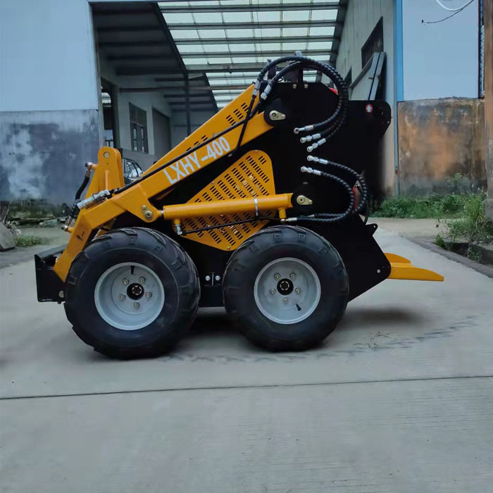 Walk behind mini skidsteer loader  skid steer loader with snow plow attachments for sale