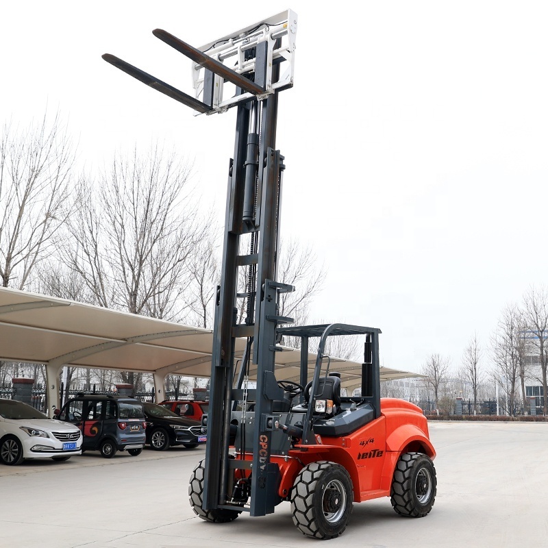 ISO CE China Manufacturer 4x4 All Terrain Forklift 3 ton 4 ton 5 ton Diesel Forklift Trucks Off-road Forklift Articulated