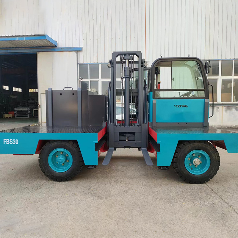 Supply mini multi directional 3000kg 3500kg 4000kg Electric Side Loader Forklift Truck for sale