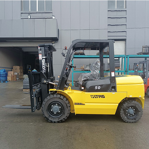 solid tire 3m lifting height 5 ton counterbalance diesel fork lift with Japanese engine