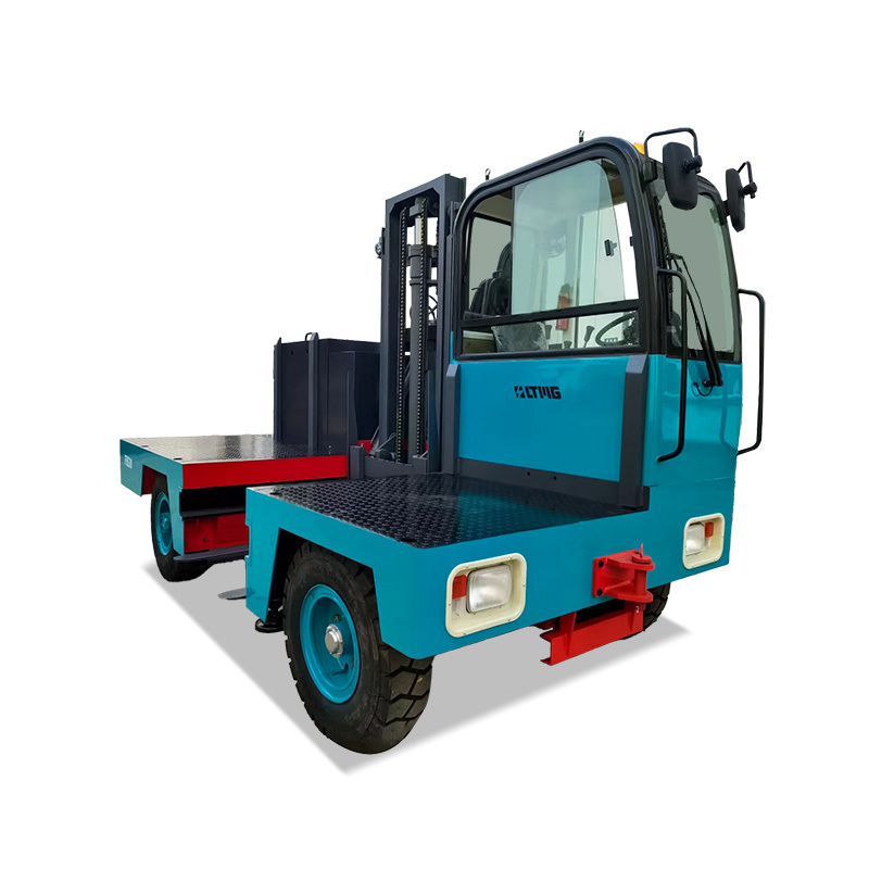 Supply mini multi directional 3000kg 3500kg 4000kg Electric Side Loader Forklift Truck for sale