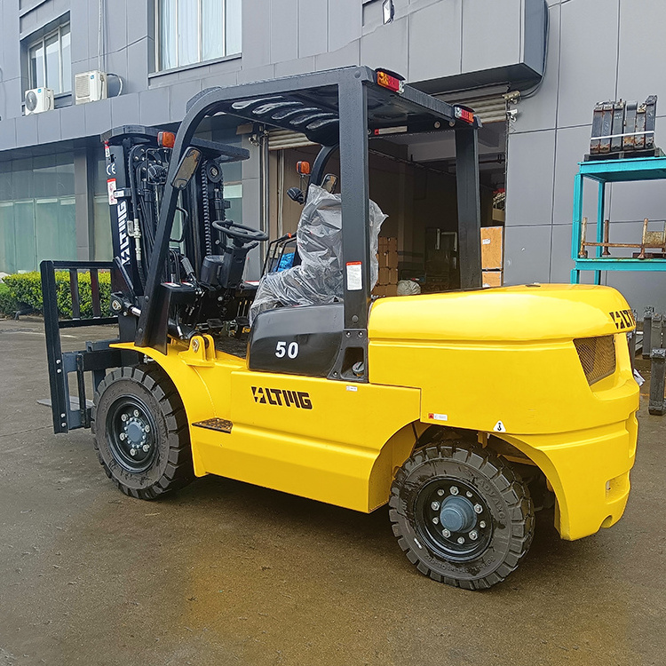 solid tire 3m lifting height 5 ton counterbalance diesel fork lift with Japanese engine