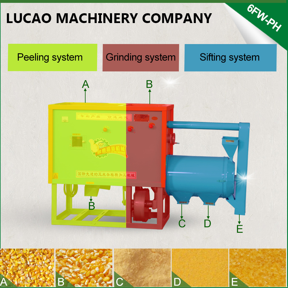 5 ton per day diesel small scale corn maize milling machine