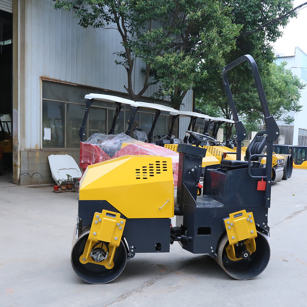 China Jining Small Pavement Compactor 1 Ton 1.5 Ton 2 Ton Portable Vibrating Drum Ride On Mini Road Roller