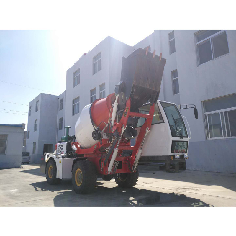 chinese concrete mixer manufacturer luzun small portable 1.2cbm self loader truck