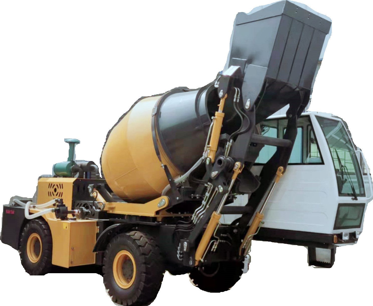 chinese concrete mixer manufacturer luzun small portable 1.2cbm self loader truck