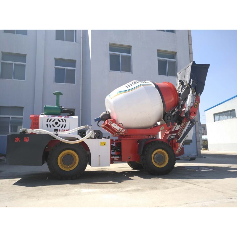 chinese concrete mixer manufacturer luzun small portable 1.2cbm self loader truck