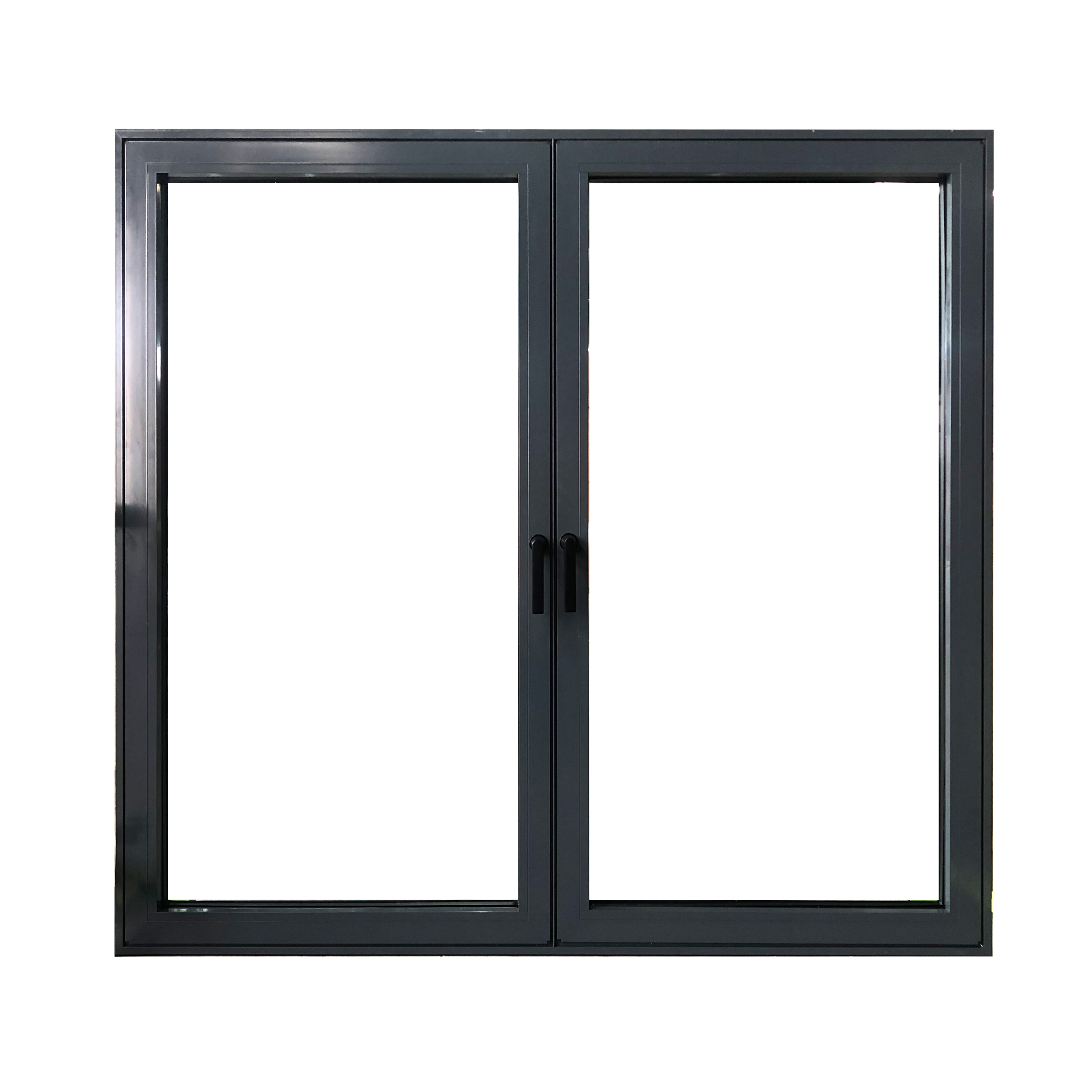 LVDUN high quality  thermal broken aluminium casement windows slim frame inswing window