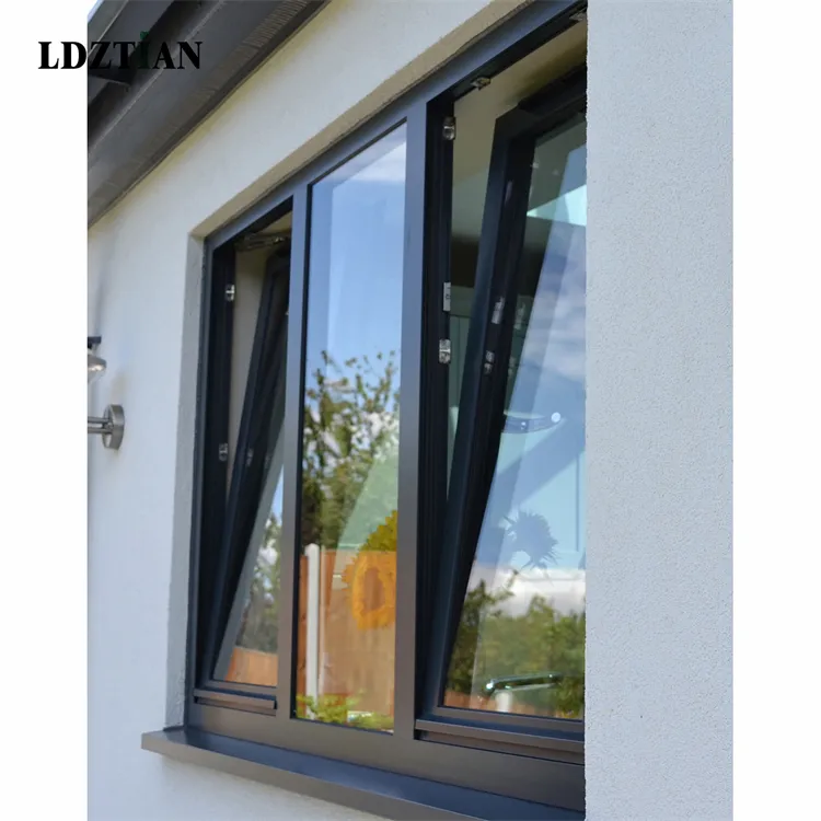 LEDOW Style Aluminum European House Stainless Steel Horizontal Aluminum Window Modern Sliding Aluminum Windows and Doors 1.8 Mm