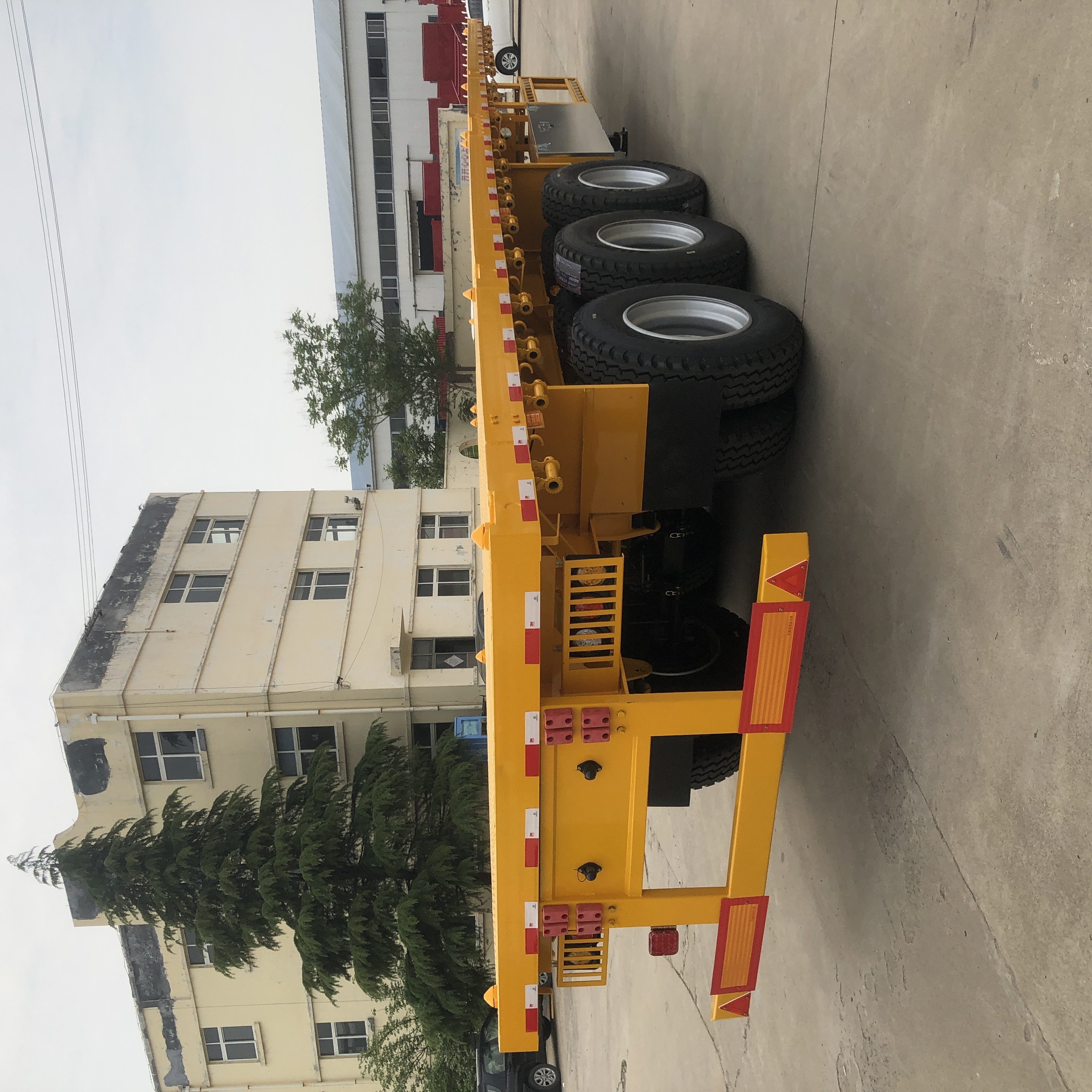 Shipping Container Dolly Truck Tire SS ISO 20ft 40ft Max White Steel Trailer Wheel Rubber Color Material Origin Core Period Year