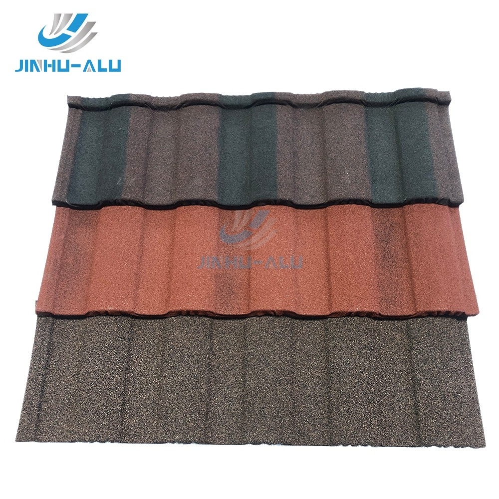 Waviness Stone Coated Roof Tile/Aluminum Zic Roofing Shingle/Colorful Sand Coated Steel Roof