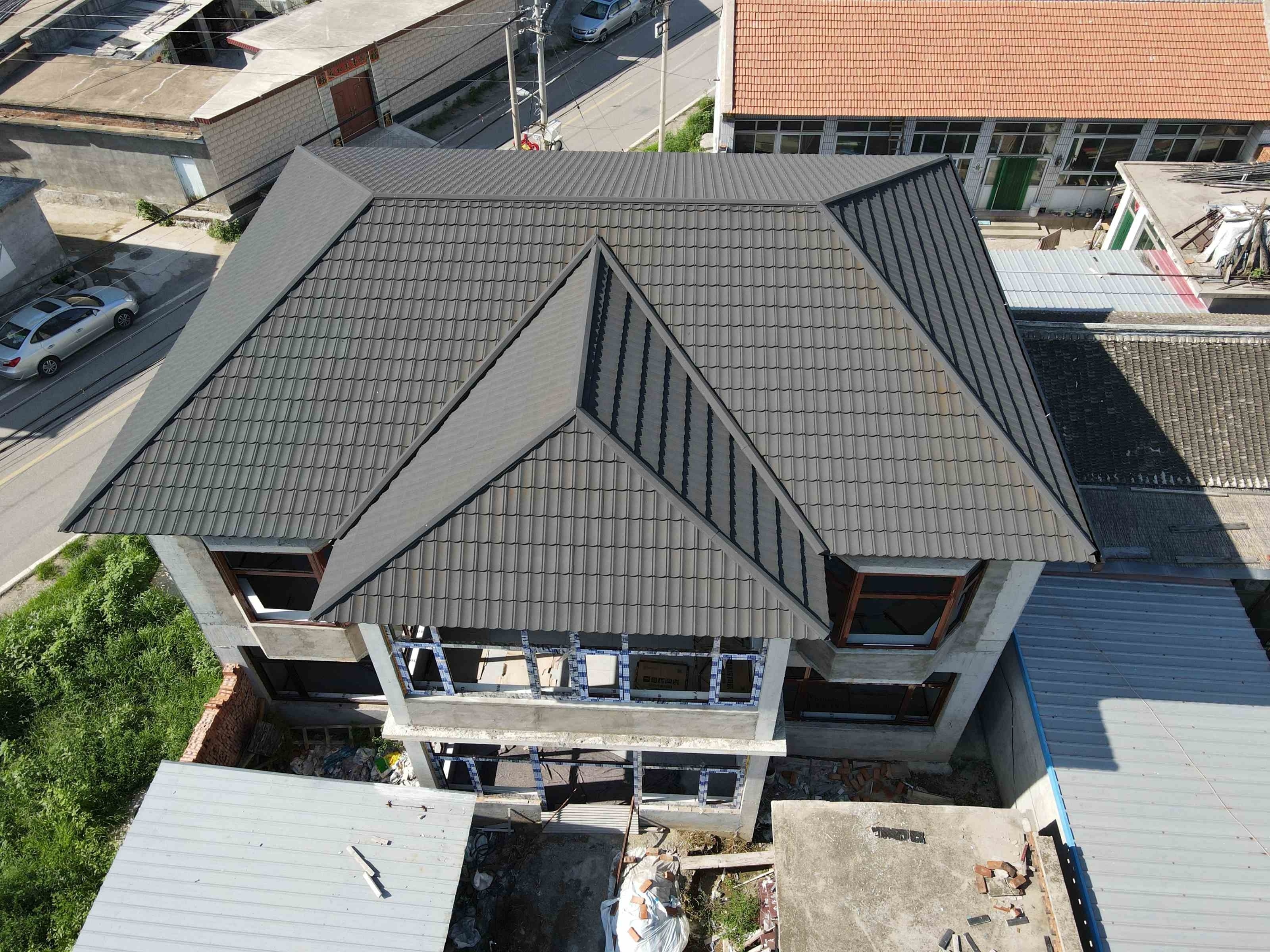 stone coated metal roof tiles for villa building