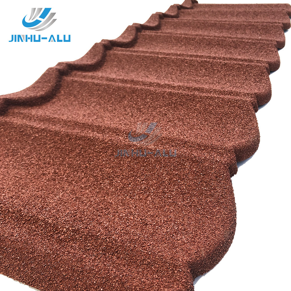 China roof tile roofing sheet galvanlume stone color coated metal roof tiles factory price