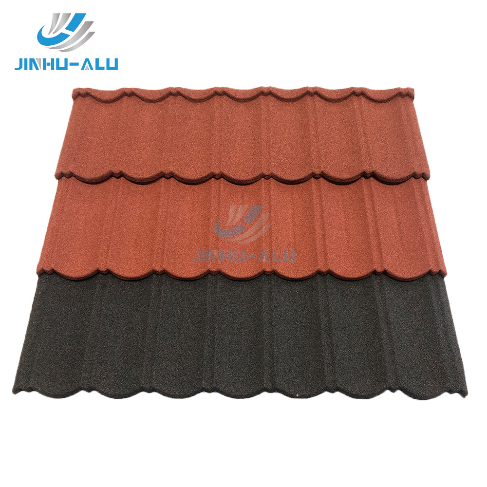 China roof tile roofing sheet galvanlume stone color coated metal roof tiles factory price