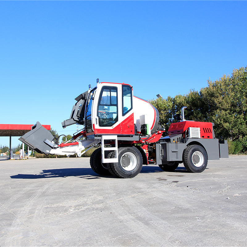 Professional Manufacturing Self Loading Concrete Mixer Truck With Two-Tyre Design