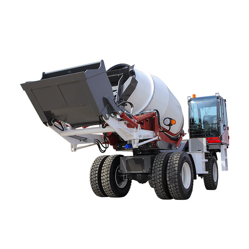 Professional Manufacturing Self Loading Concrete Mixer Truck With Two-Tyre Design