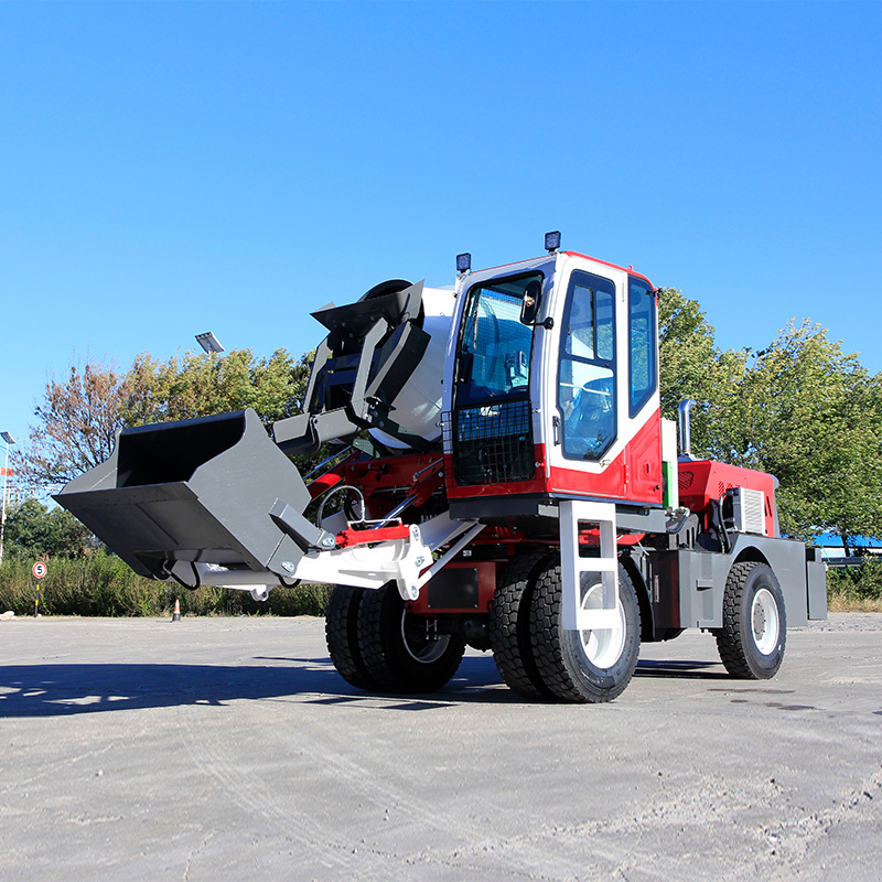 Professional Manufacturing Self Loading Concrete Mixer Truck With Two-Tyre Design