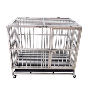 Lize pet 94cm  stainless steel dog cage folding wheeled removable pet carrier for Small and medium sized dog cats