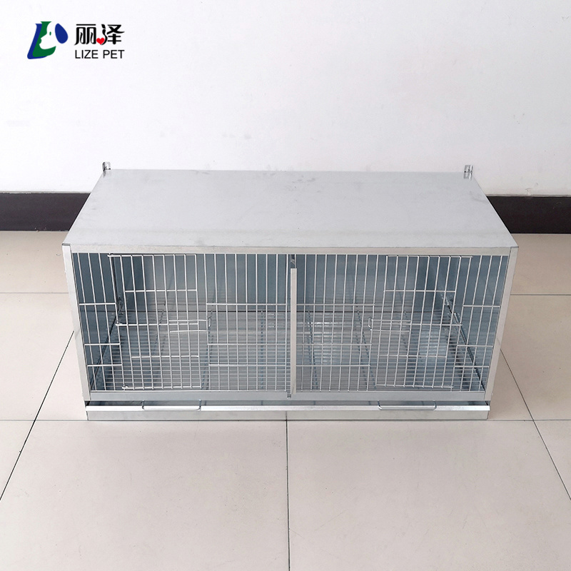 Galvanized parrot cage can be customized pet cage Double door bird cage with metal mesh mat and tray can accommodate 10-15 birds