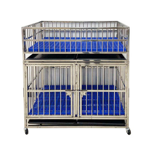 Stainless steel folding indoor and outdoor pet cage mother cage breeding dog cage dog kennel for sale puppy pen