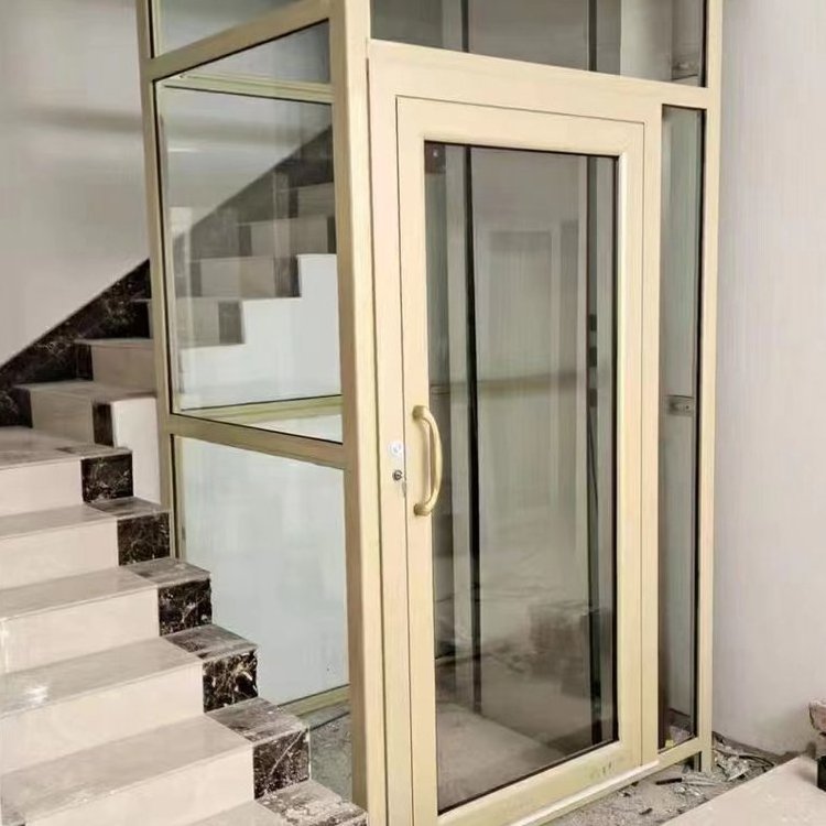 customized outdoor indoor vertical elevator panoramic home platform lift hydraulic glass home elevator  for villa home private