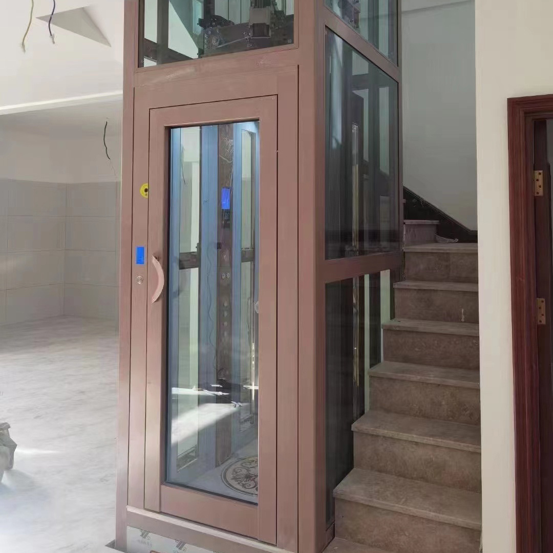 customized outdoor indoor vertical elevator panoramic home platform lift hydraulic glass home elevator  for villa home private