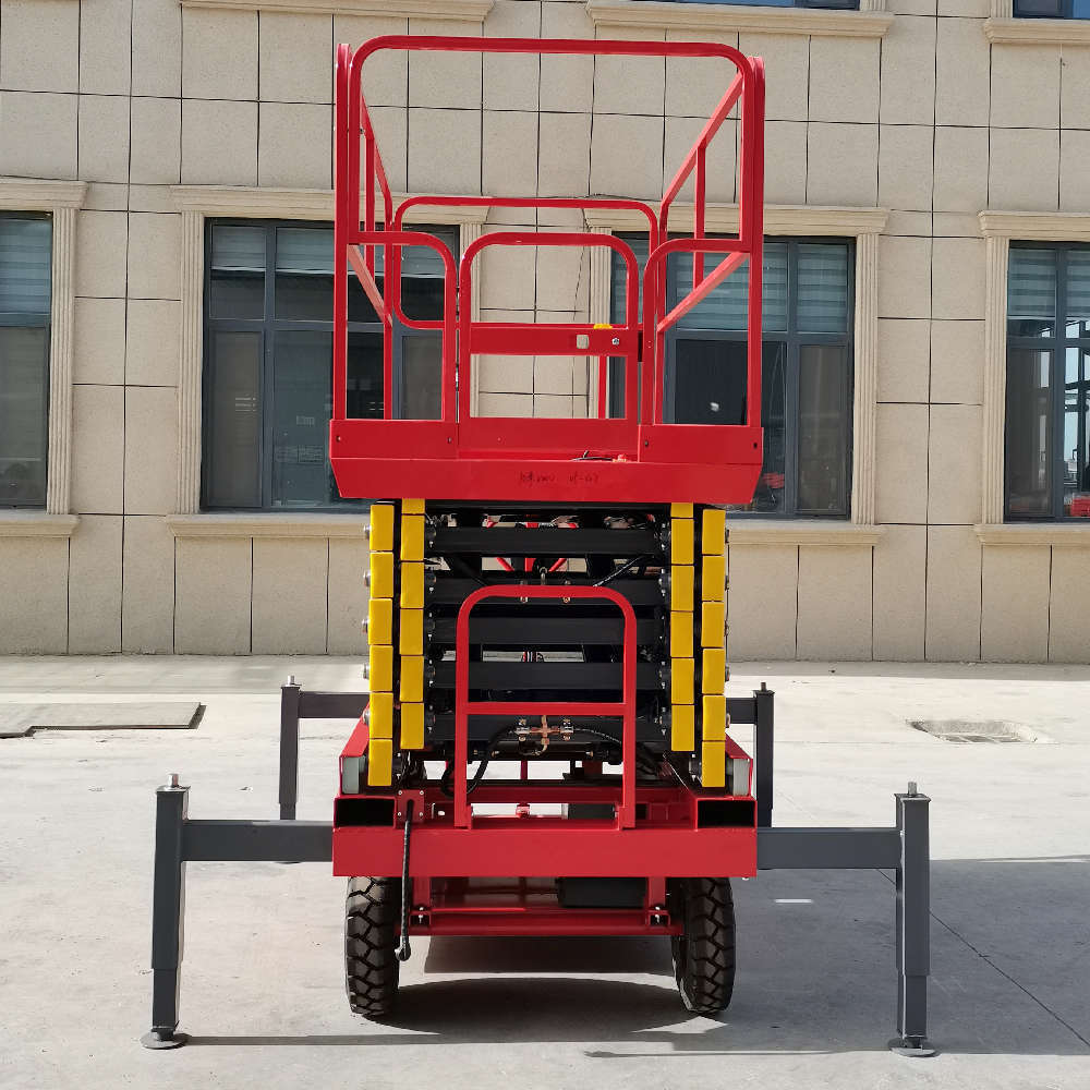 Cheap warehouse movable lift scissors platform electric one man mobile scissor lift