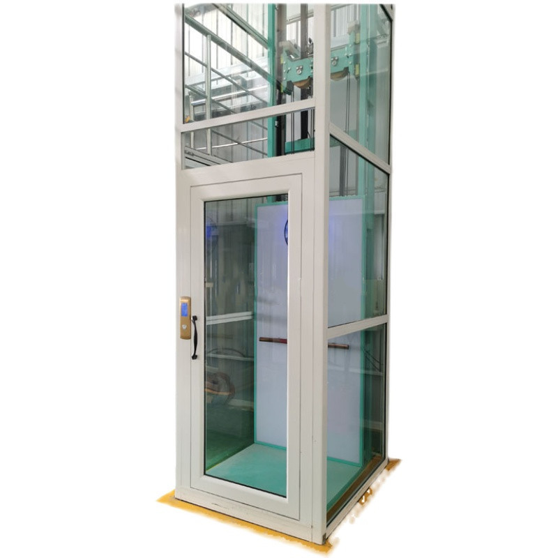 customized outdoor indoor vertical elevator panoramic home platform lift hydraulic glass home elevator  for villa home private