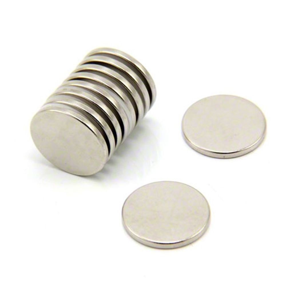 Direct Selling N52 N35 Strong Magnetic Thin Silver Nickel Coating Round Disc Neodymium Fridgerator Magnet