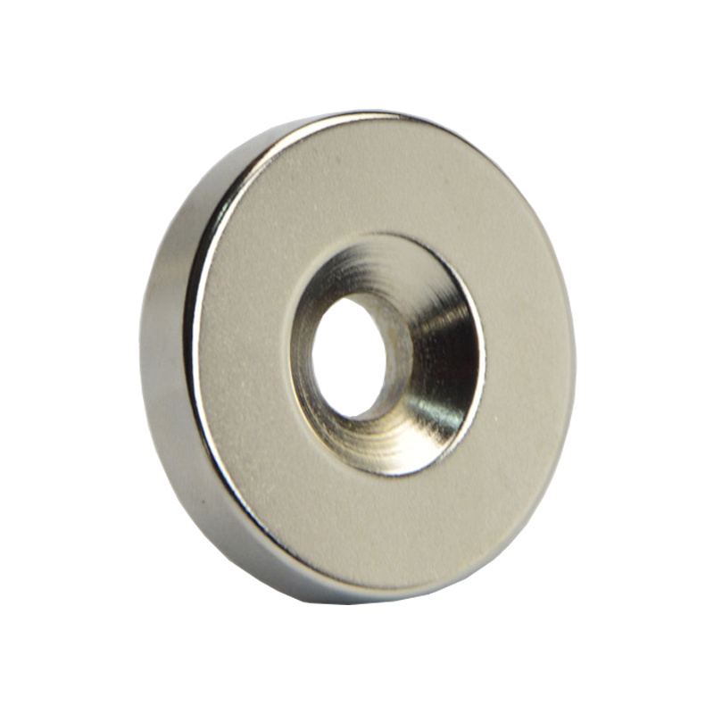 19 Years Experience High Quality NdFeB Cup Magnet Permanent Rare Earth Block Ring Shape Nickel Coated Counter Bore Cut-to-Order