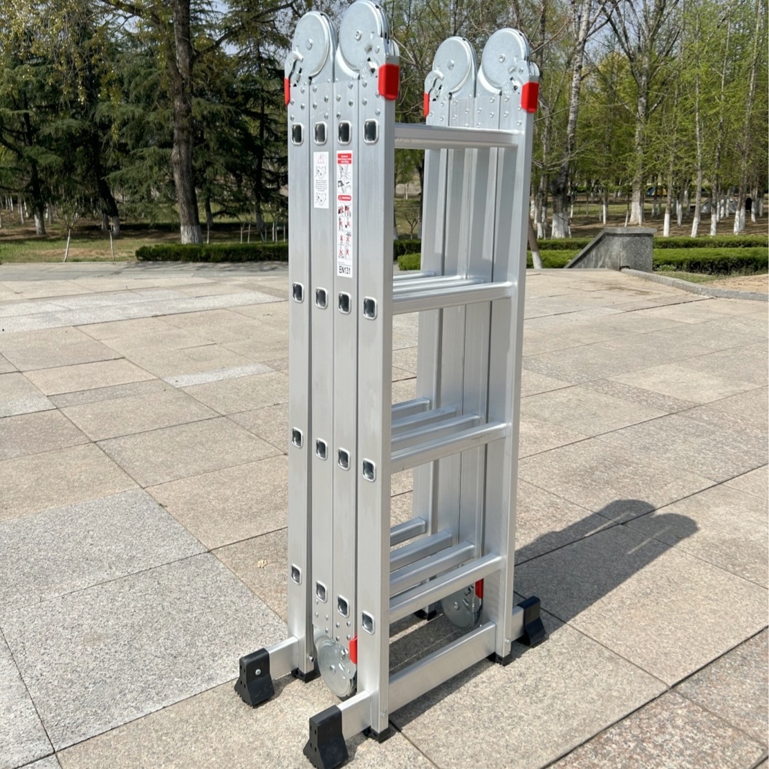 Customized Aluminum Compact Ladder 4 x 2 3 4 5 6 8 12 16 20 24 Foot