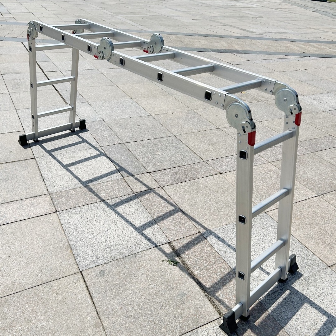 Customized Aluminum Compact Ladder 4 x 2 3 4 5 6 8 12 16 20 24 Foot