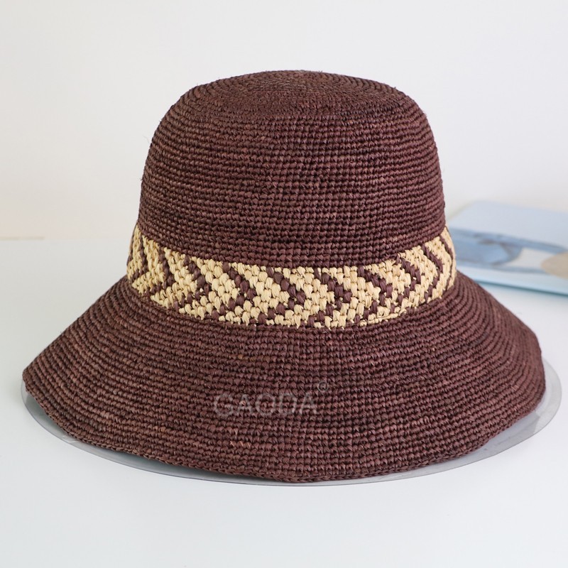 J Raffia foldable church lady hats Chinese straw hats