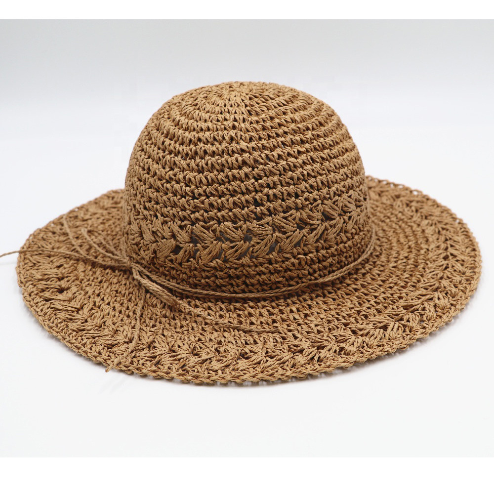 wholesale paper chinese summer beach church white straw hat hats lady for women