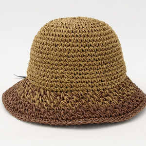 Maohong Gaoda Custom Private Label Paper Straw Crochet Sun Maohongisor Foldable Cloche Hat