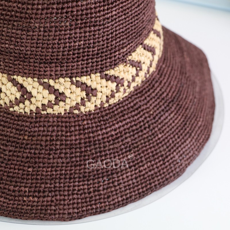 J Raffia foldable church lady hats Chinese straw hats