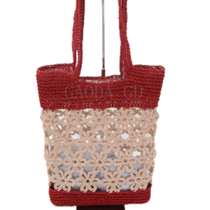 D Wholesale Fashion Design Handmade Handbag Paper Crochet Shoulder bag Tote bag for Women