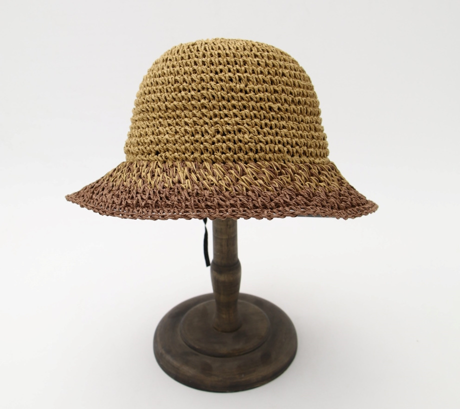 Maohong Gaoda Custom Private Label Paper Straw Crochet Sun Maohongisor Foldable Cloche Hat