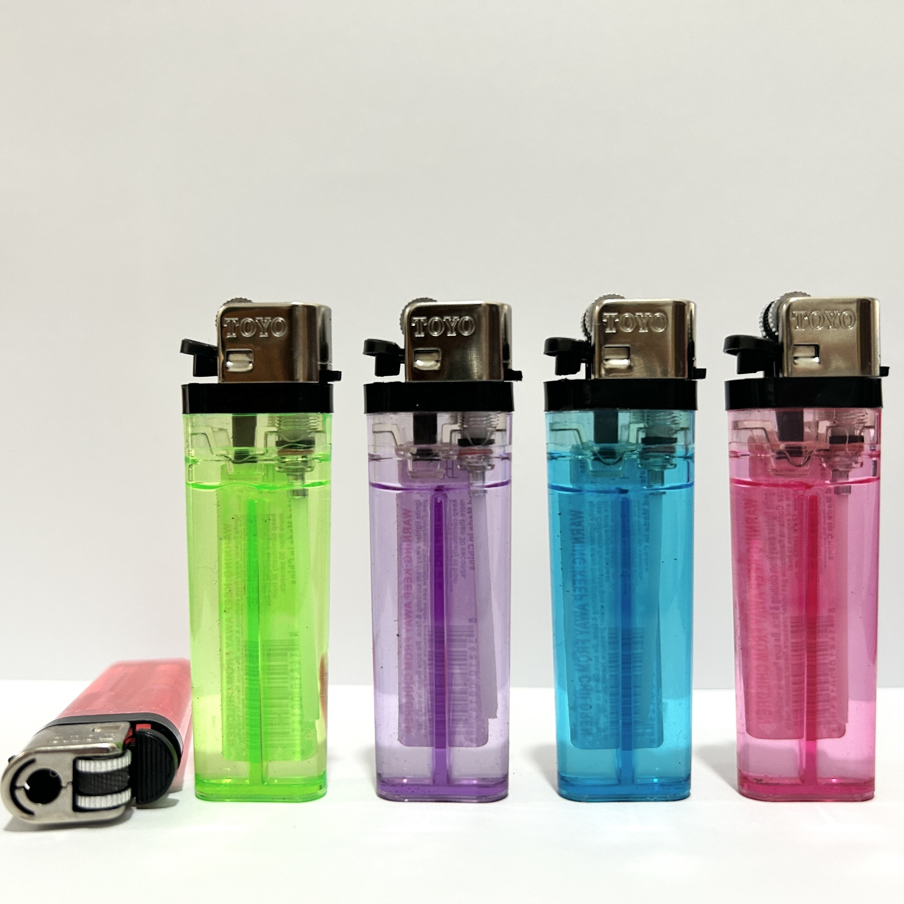 Custom disposable flint cigarette smoke plastic flint lighter