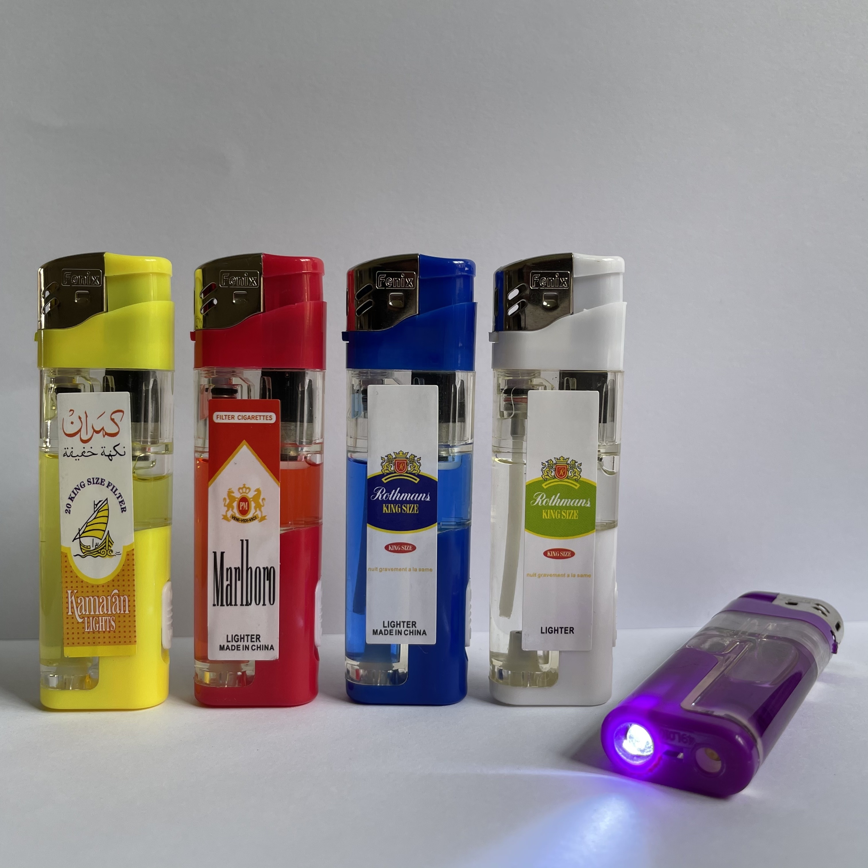 8.2CM Fenx LED electronic wholesale  lighter cheap disposable cigar lighter