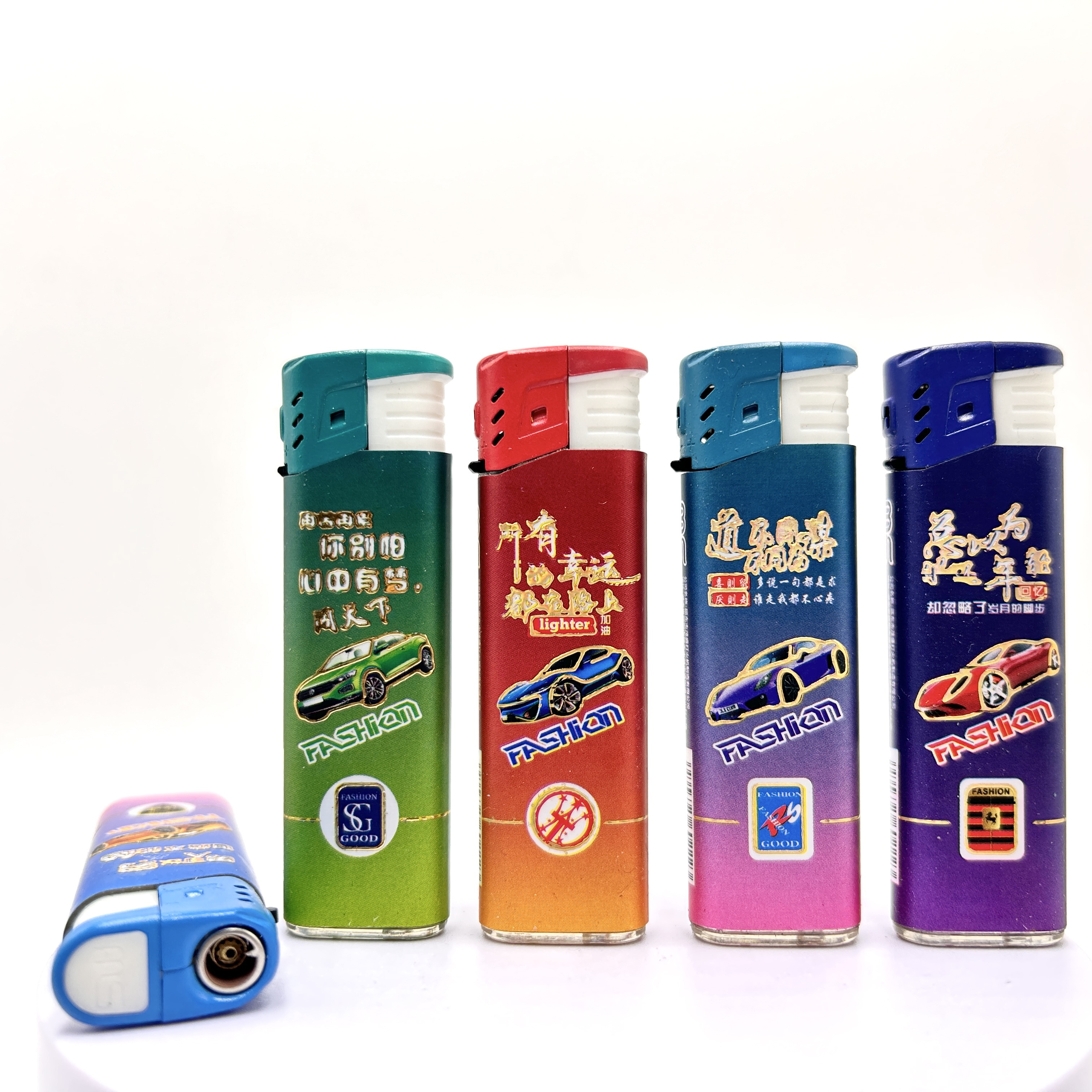 Factory Wholesale Plastic Electric Windproof Lighter Torch Jet Flame Lighter With Logo