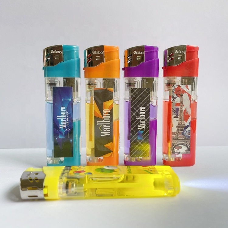 Wholesale feuerzeug korek api gas spirit LED lighter torch electric cigrate lighter